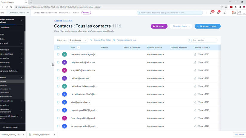2 - Contacts - Gestion des libellés